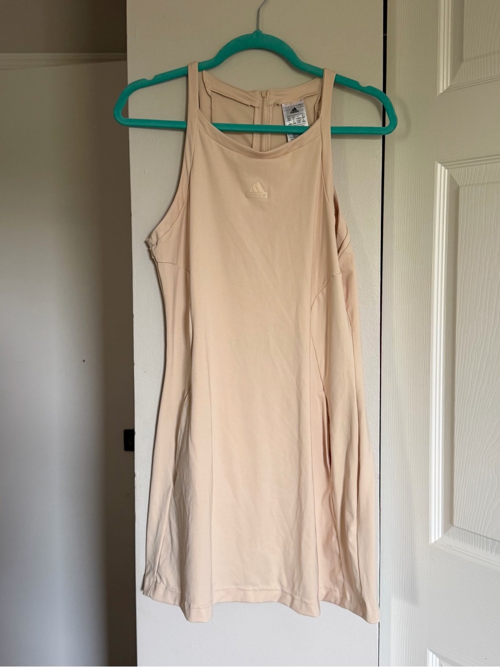 adidas Women’s Beige Racerback Fit and Flare Mini Dress Size Large